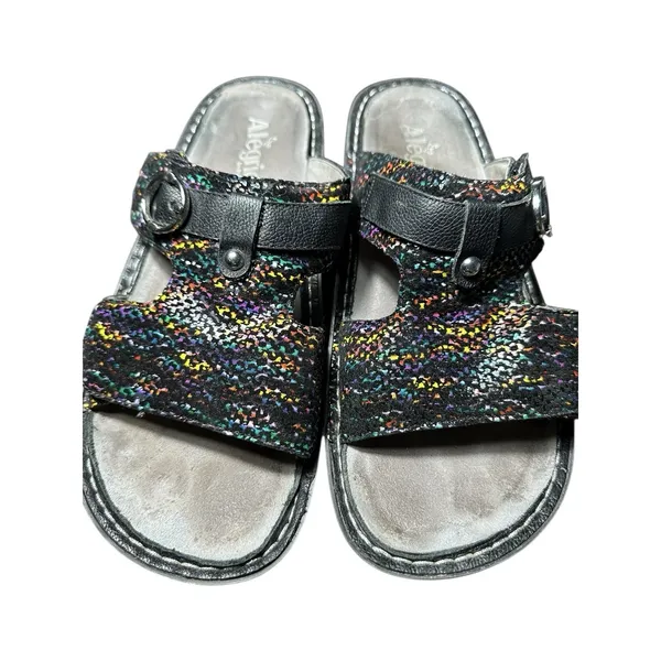 Alegria Sandals Slip On Rainbow Black Women's Size‎ EU 40, US 9 Comfort #S19-1 - Image 3