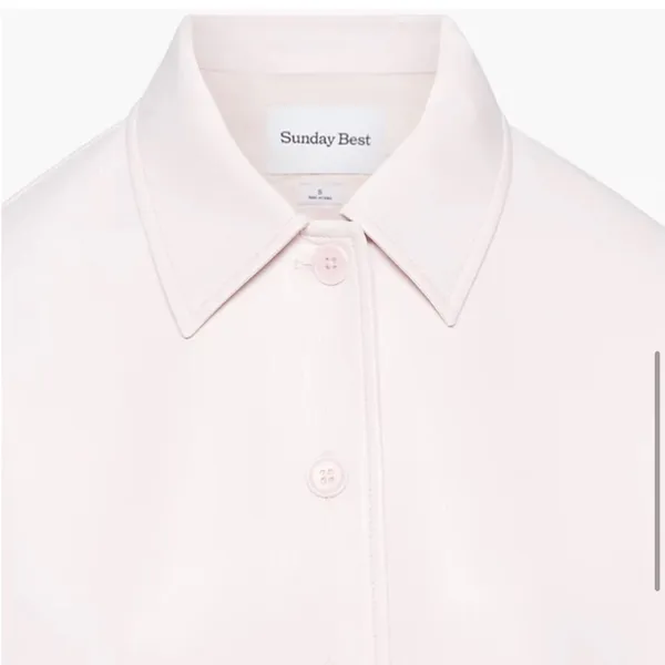 Aritzia Sunday Best Gabby Shirt Jacket Vegan Leather Shirt Jacket Pink - Image 2