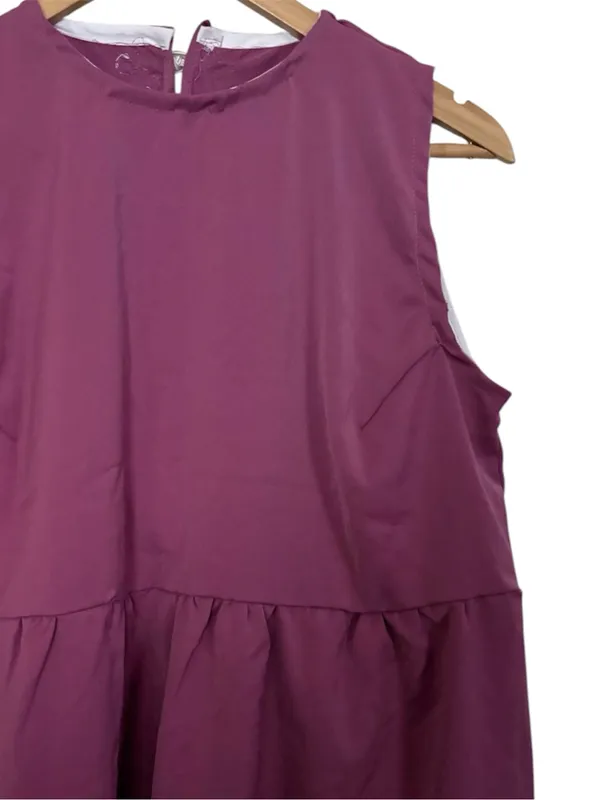 💥 Handmade Sleeveless Berry Purple Peplum - Image 2