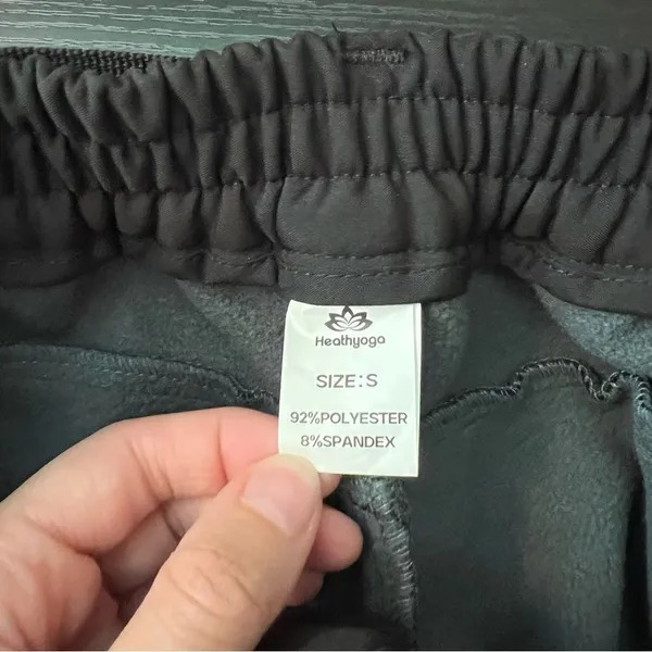 ✨ Healthyoga Women’s Black Soft Shell Pants‎ Snow Small - Image 7