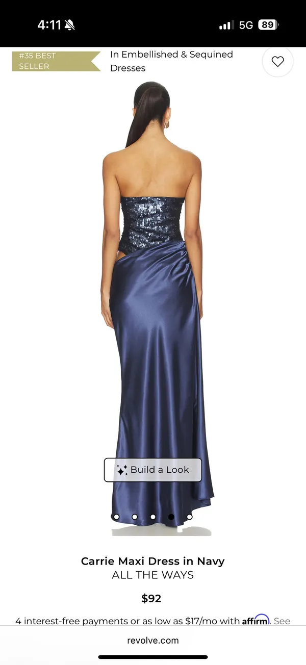 Revolve Maxi Dress Navy - Image 4