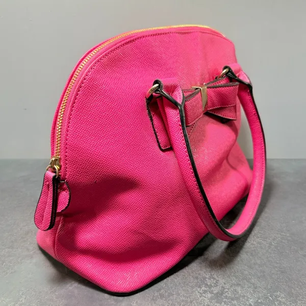 Apt. 9 HandBag | Pink Bow Gold Hardware | Full Zip Medium Purse - Image 3