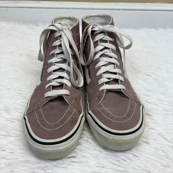 Vans Old Skool Hi Top Lavender Purple Lace Up Sneakers Unisex Womens 8 Mens 6.5 - Image 2