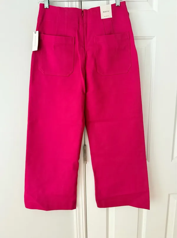 Anthropologie Maeve The Colette Bow-Waist Crop Wide-Leg Pants, Size 28 - Image 10