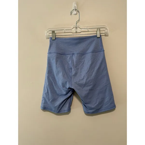 Alo Yoga Blue Shimmer Biker Shorts Size XS - Image 5