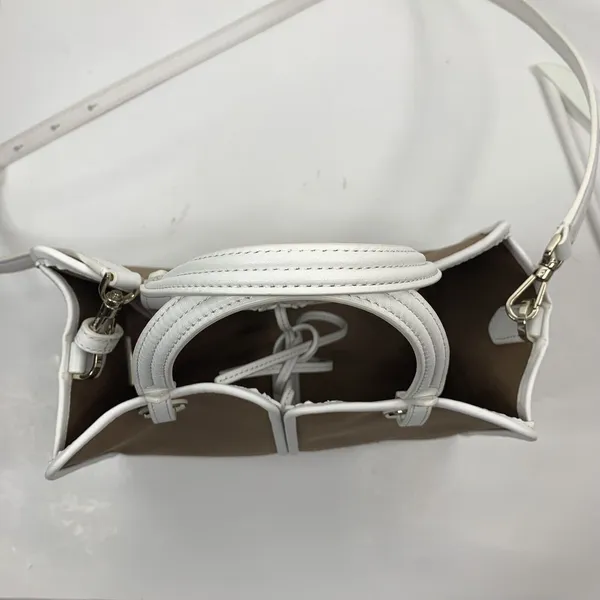 Kate Spade Sam Canvas Satchel Blazer Brown White Leather Trim Shoulder Bag Purse - Image 7