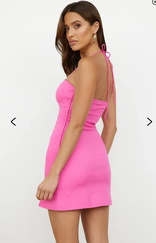 Hello Molly hot pink halter strapless mini dress - Image 2