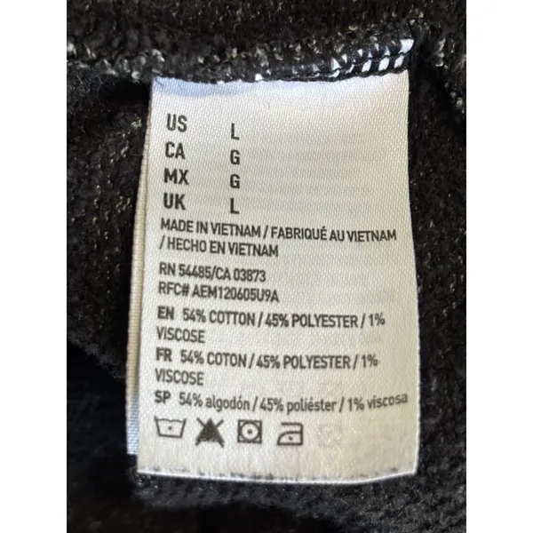 American Eagle Gray Zip Up Sweat Jacket Zip Pockets Snaps Size‎ Large Warm - Image 7