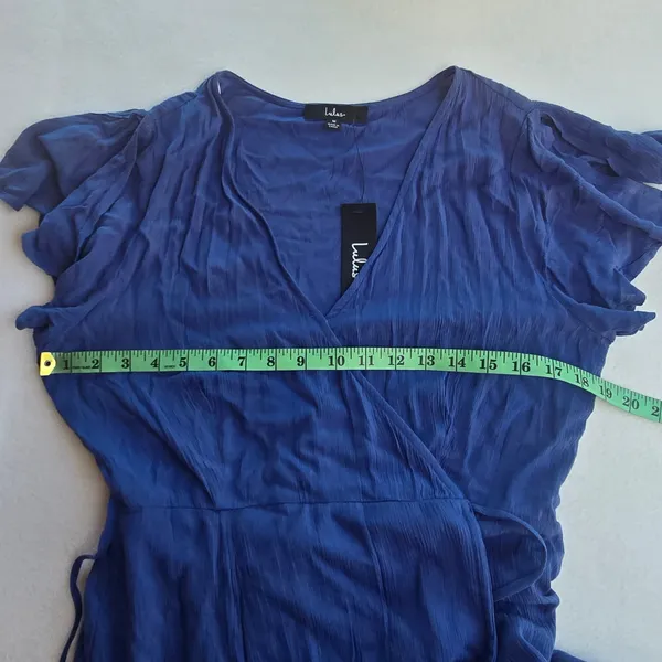 Lulus NWT 26Y Heart‎ of Marigold Denim Blue Wrap Maxi Dress R665971 Size Medium - Image 10