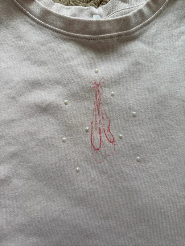 Electric Pink Pink Sleeveless Tee dancer print - Image 2