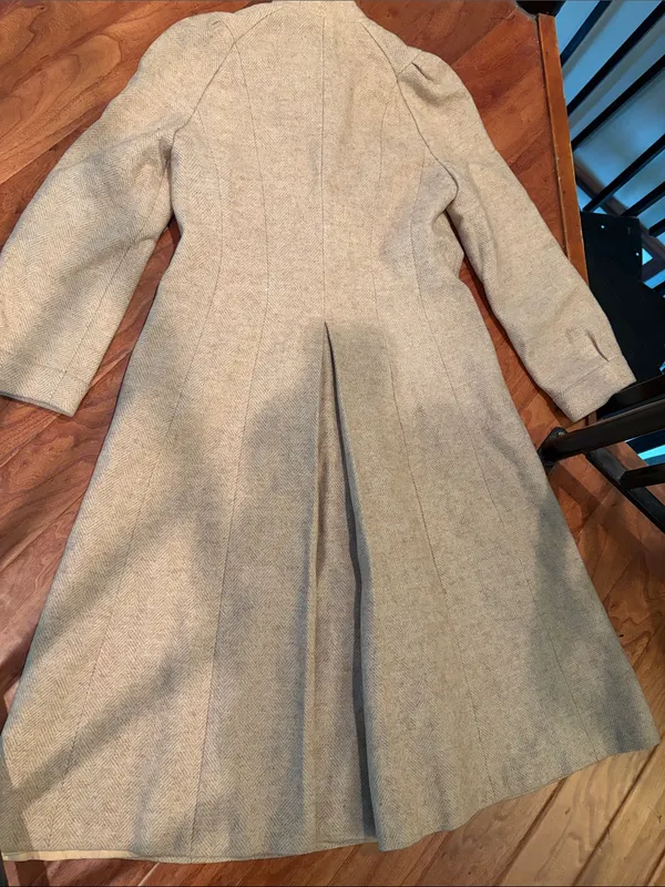 Non Signe Wool Blend Long Toggle Coat in Creme Tan Size M - Image 11