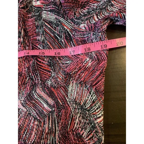 Notations Whimsigoth‎ Top Womens Large Black Pink Beaded Stretch Office Church - Image 8