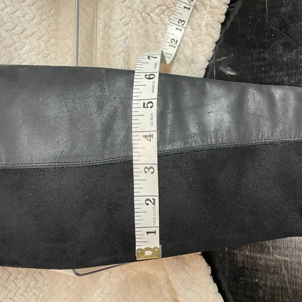 Lucky Brand Tilaree Womens Black Leather Suede Slip On Tall Boots Size 6.5‎ - Image 10
