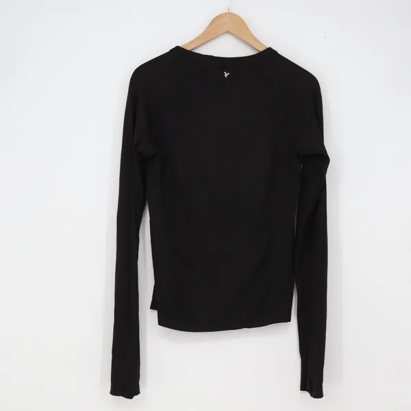 Old Navy Top Womens L Tall Fluid Seamless Go-Dry Black Thumbhole Excellent - Image 4