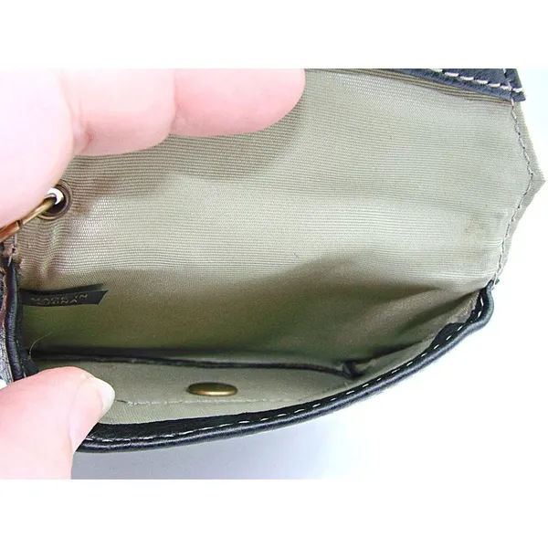 Small Wallet Key Ring Purse Charm Black Card Holder Leather Credit Cards Pocket - Image 7