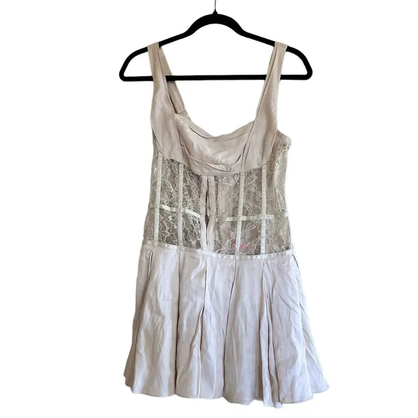 NWOT Free people Odette Mini dress Corset Lace Trim - Image 8