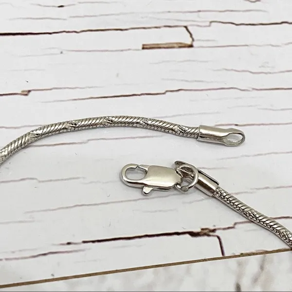 Silver Tone Grenade Pendant Necklace - Image 6