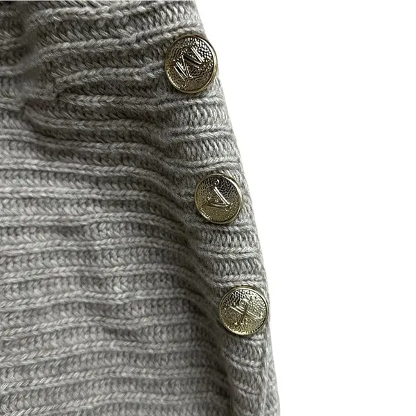 Max Mara Beige Wool Cashmere Ribbed Knit Boat Neck Sweater Quiet Luxury French - Image 5