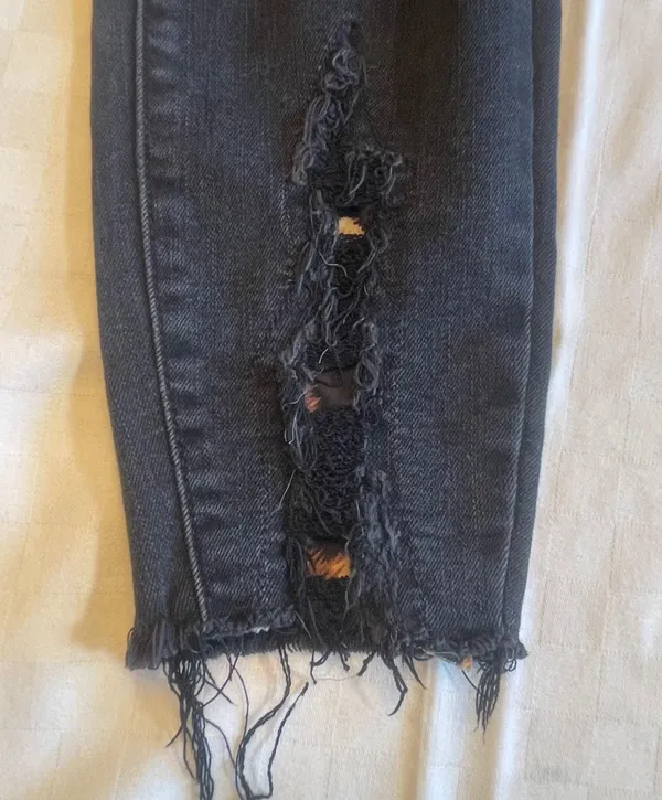 Judy Blue 7/28 Leopard Patch Black High Rise Ripped Skinny Jeans JB82168BK - Image 10