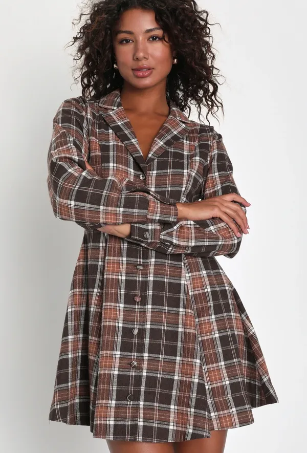 Lulus Plaid Dress Mini - Image 2