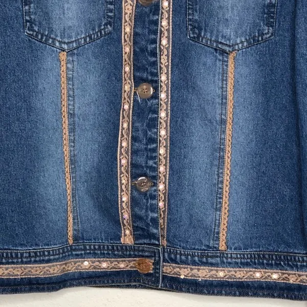 Vintage Passports Denim‎ Jacket Blue - Image 3
