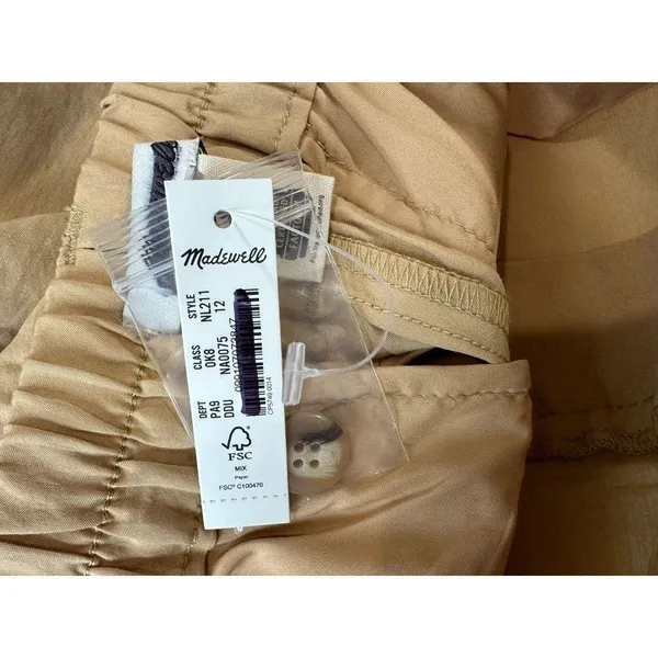 Madewell The Tailored Tapered Preppy Academia Pant in Softdrape Beige NWT 12 - Image 5