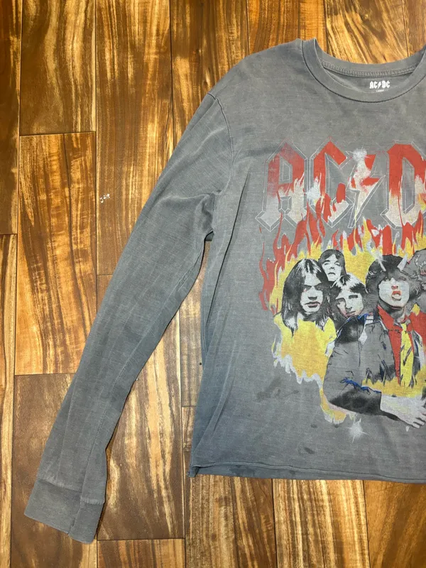 AC/DC Graphic Longsleeve Gray Size L - Image 5