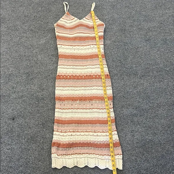 Boho Knit Midi Dress /Fall‎ Crochet Style Perfect for Thanksgiving Gatherings 🍂 - Image 9
