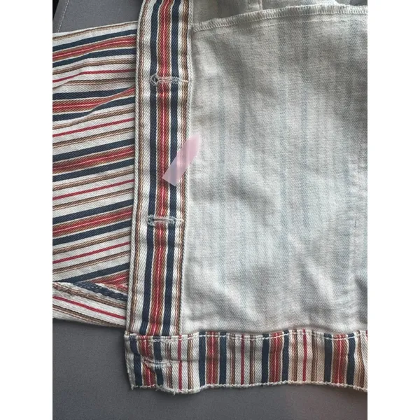 Wrangler Girlfriend Jacket Women's M Striped Denim Oversized Retro Cowboy - Image 7