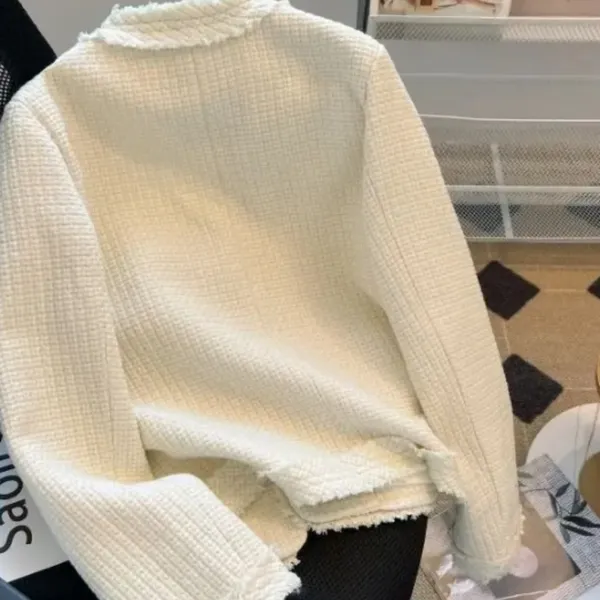 Women's Woven Jacket in Winter White sz lg NWT - Image 2
