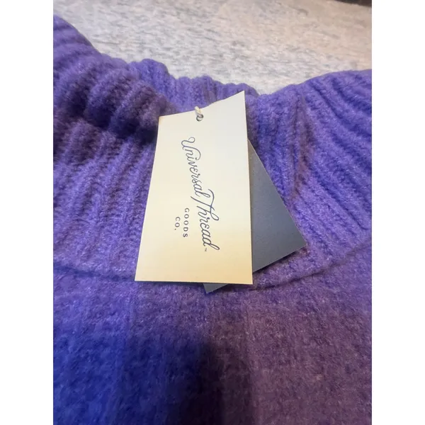 Universal Thread Purple‎ Ribbed Turtleneck Sweater Women's Size Mesdium NWT - Image 2