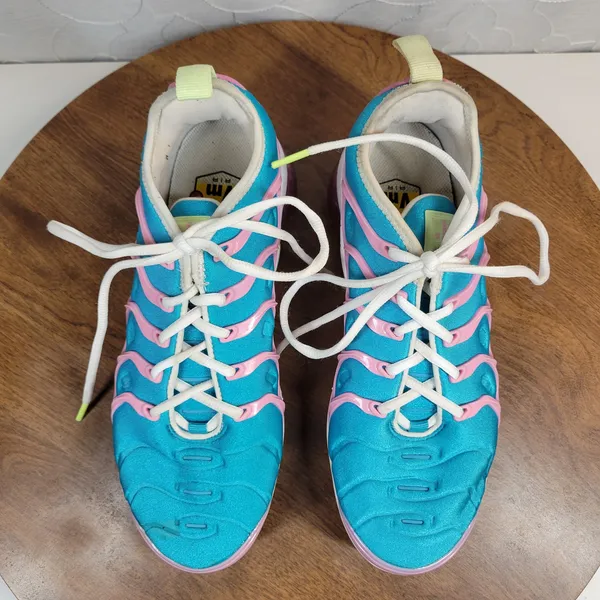 Nike Air VaporMax Plus Easter Women's Sneakers 7.5 Blue Pink Athletic CW7014-100 - Image 4