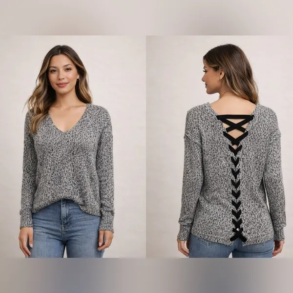 Harper‎ Heritage tweed texture Sweater size Large - Image 2