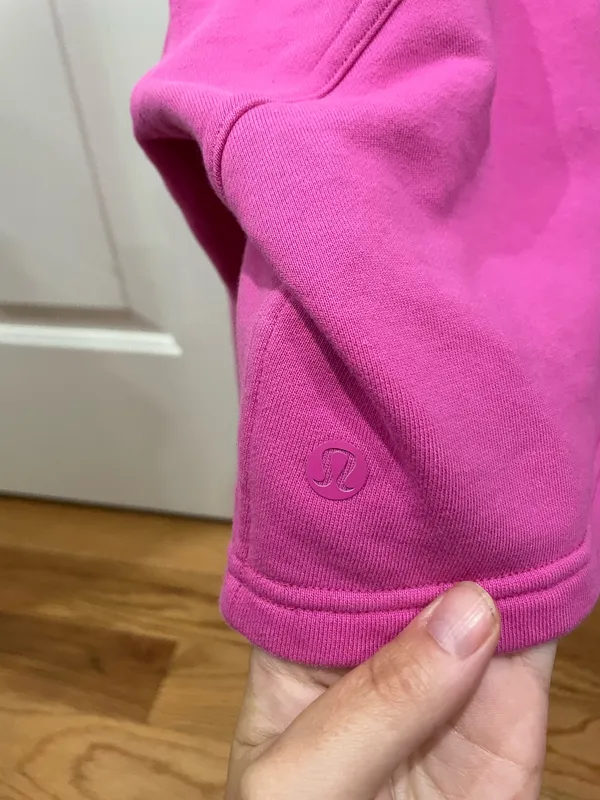 Lululemon Pink Hoodie Cropped size large - Image 4
