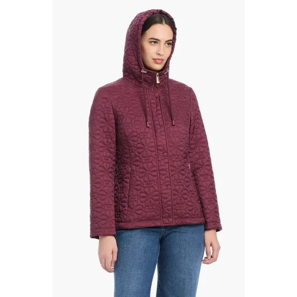 NWT!! KATE SPADE New York Water Resistant Hooded Floral Quilted Jacket X-Large - Image 5