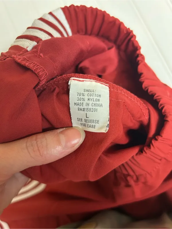 NWT Cali 1850 Track Pants with White Stripe and Elastic Waistband Size Large - Image 7