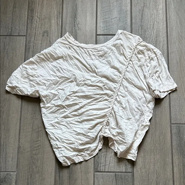 We The Free Cream Ruched Blouse - Image 3