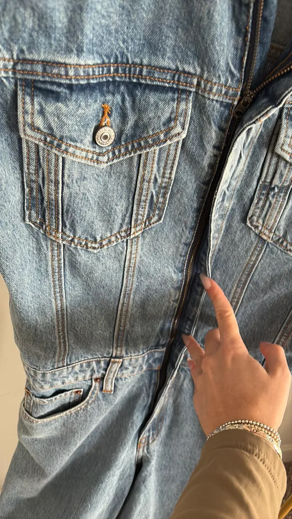Abercrombie and Fitch Denim Romper - Image 3
