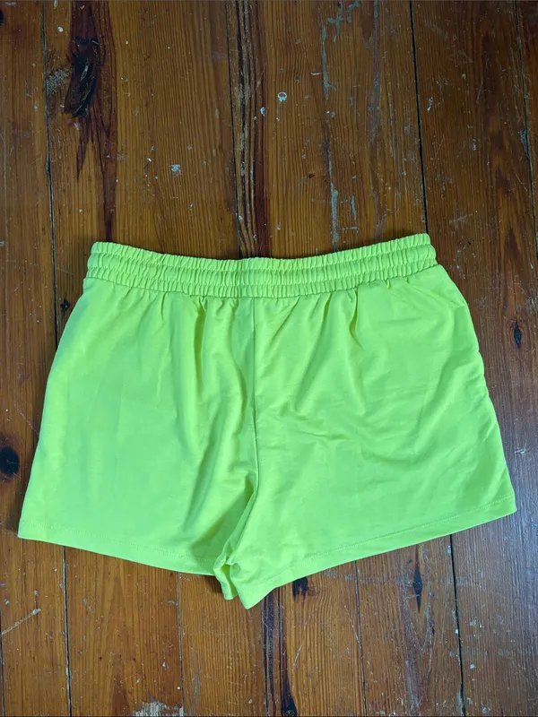 Rae Dunn Neon Lime Elastic Waist‎ Athletic Shorts XL - Image 3