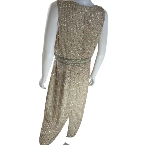 Mac Duggal Fully Embellished Sleeveless‎ MIDI Cocktail Formal Size 10 - Image 3