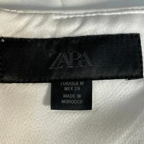 Zara White Satin Sweatheart Sleeveless Tube Mini A-Line Slip Tank Dress Size M - Image 4