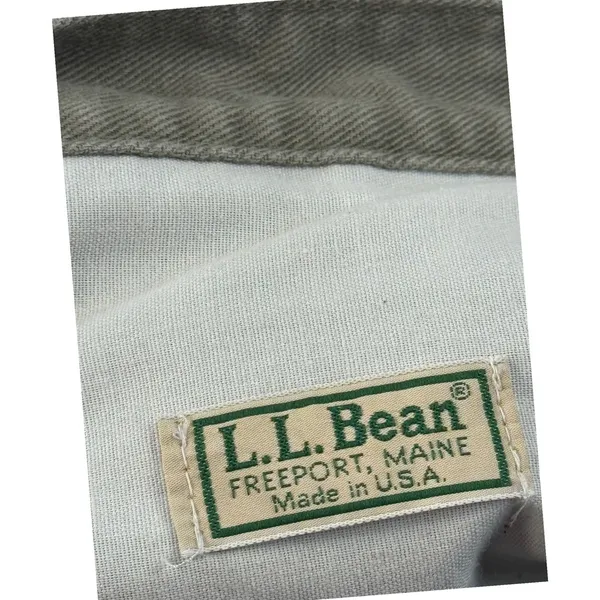 LL Bean Vintage Womens Size 14 High Waist Pleated Tapered Leg Jeans Khaki‎ - Image 12