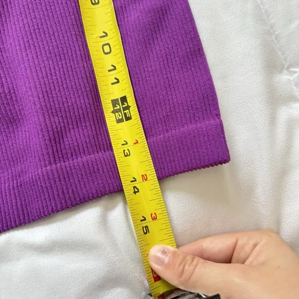 Zara‎ Womens Size XS/Small Cropped Ribbed Tank Top Purple Breathable Soft - Image 3