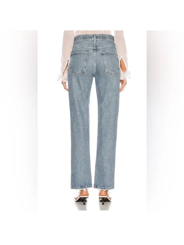 AGOLDE Agiles Lana Mid Rise Distressed Vintage Straight jeans women’s size 25 - Image 5