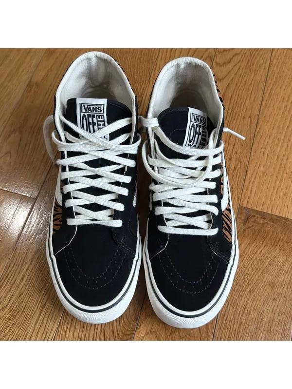 Size 8.5 US Men’s/ 10 W VANS Sk8-Hi 38 Decon S Animal Stripe Black Marshmallow - Image 6