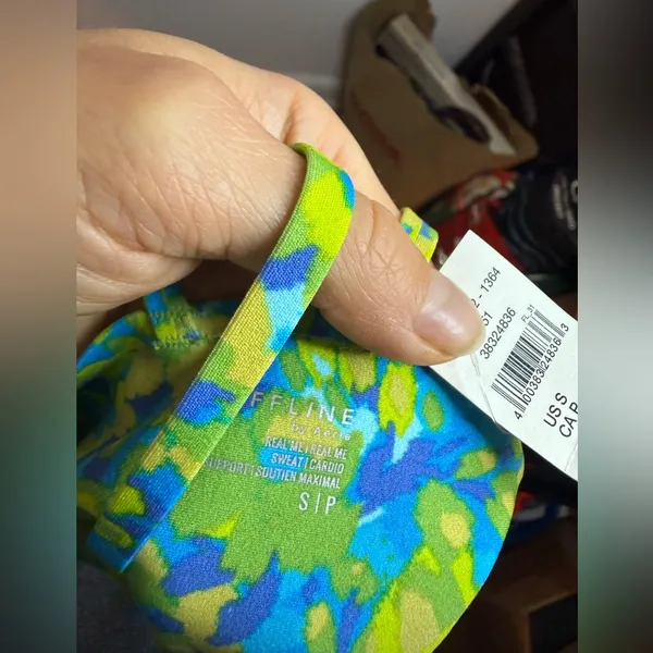NWT Offline By Aerie Elite Blue Floral Real Me Xtra Hold Up Strappy Sports Bra - Image 5