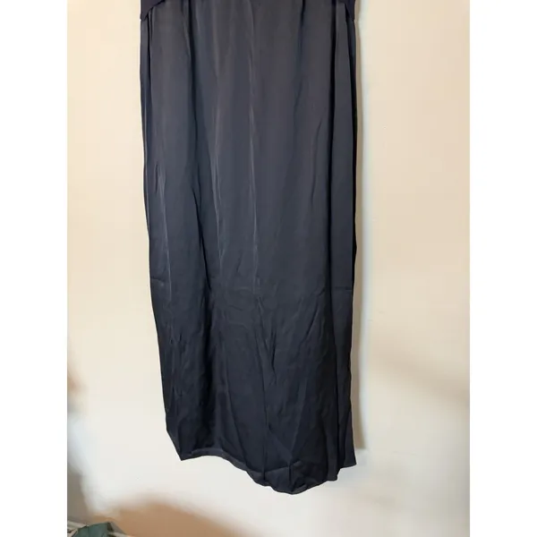 Seraphine Sleeveless Navy Blue Flowy Silk Like Maternity/nursing Dress Sz S NEW - Image 5