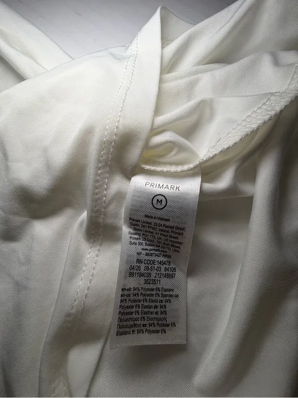 Primark Ivory Asymmetrical cape One-Shoulder Top - Image 4