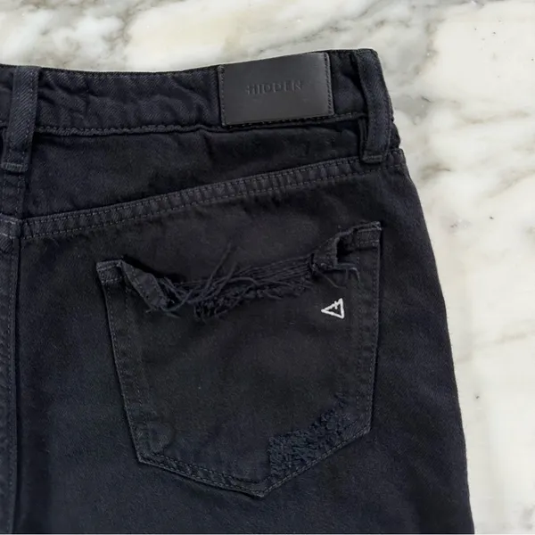 Hidden Jeans Pixie High Rise Distressed Denim Shorts • Sz M - Image 9