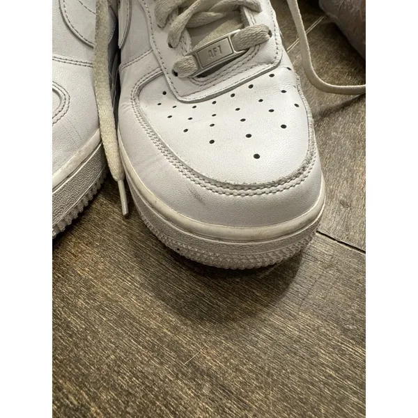 Nike‎ air force ones used Size 6.5 white 315122-111 Leather - Image 6